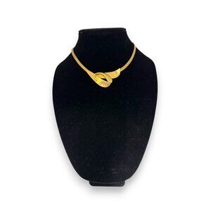 Gold-Plated Choker Statement Necklace
